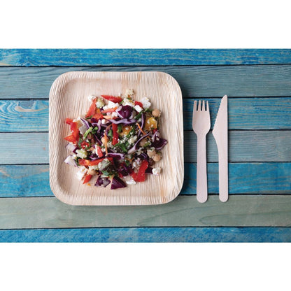 Fiesta Compostable Palm Leaf Plates Square 200mm (100 Pack) (200(W) x 200(D)mm | Pack Quantity: 100) • PAS-HT872