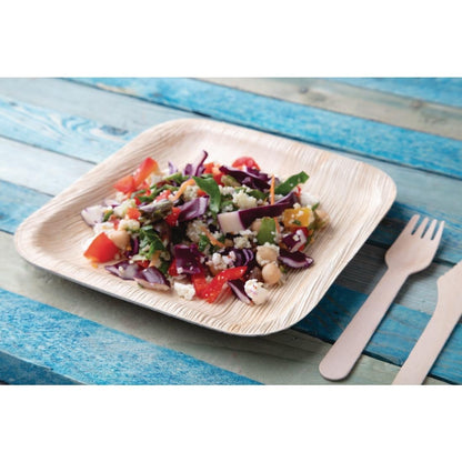 Fiesta Compostable Palm Leaf Plates Square 200mm (100 Pack) (200(W) x 200(D)mm | Pack Quantity: 100) • PAS-HT872
