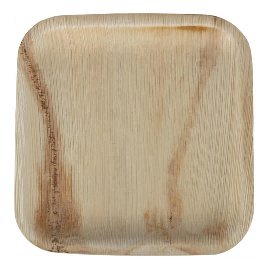 Fiesta Compostable Palm Leaf Plates Square 200mm (100 Pack) (200(W) x 200(D)mm | Pack Quantity: 100) • PAS-HT872