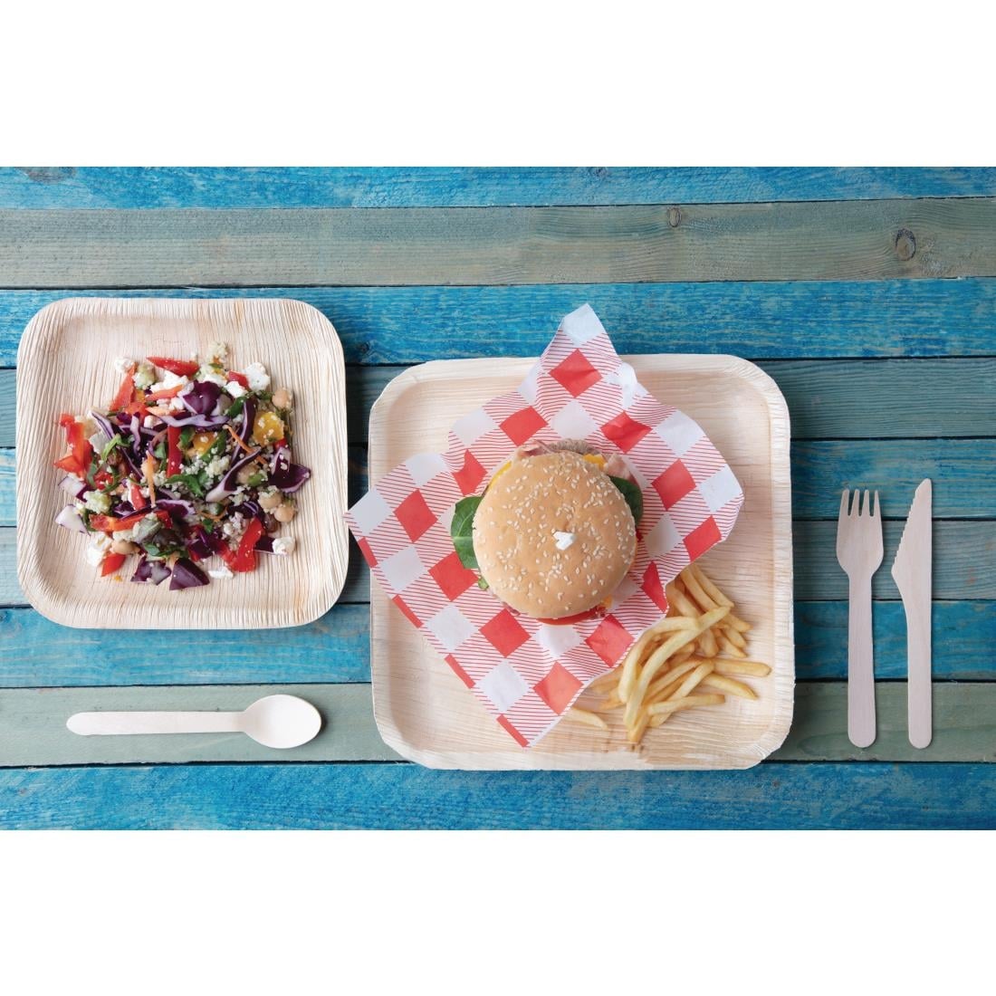 Fiesta Compostable Biodegradable Disposable Wooden Dessert Spoons (100 Pack) (166(L)mm | Pack Quantity: 100) • PAS-CD904