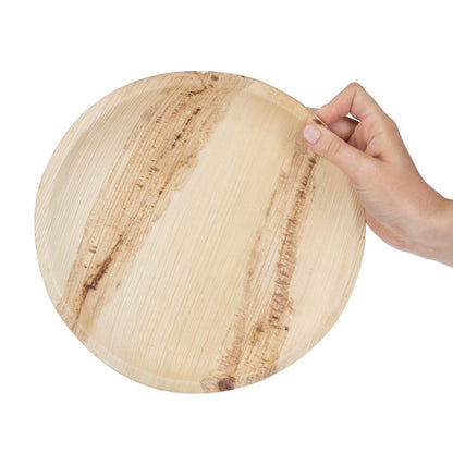 Fiesta Compostable Palm Leaf Plates Round 250mm (100 Pack) (250(Ø)mm | Pack Quantity: 100) • PAS-HT877