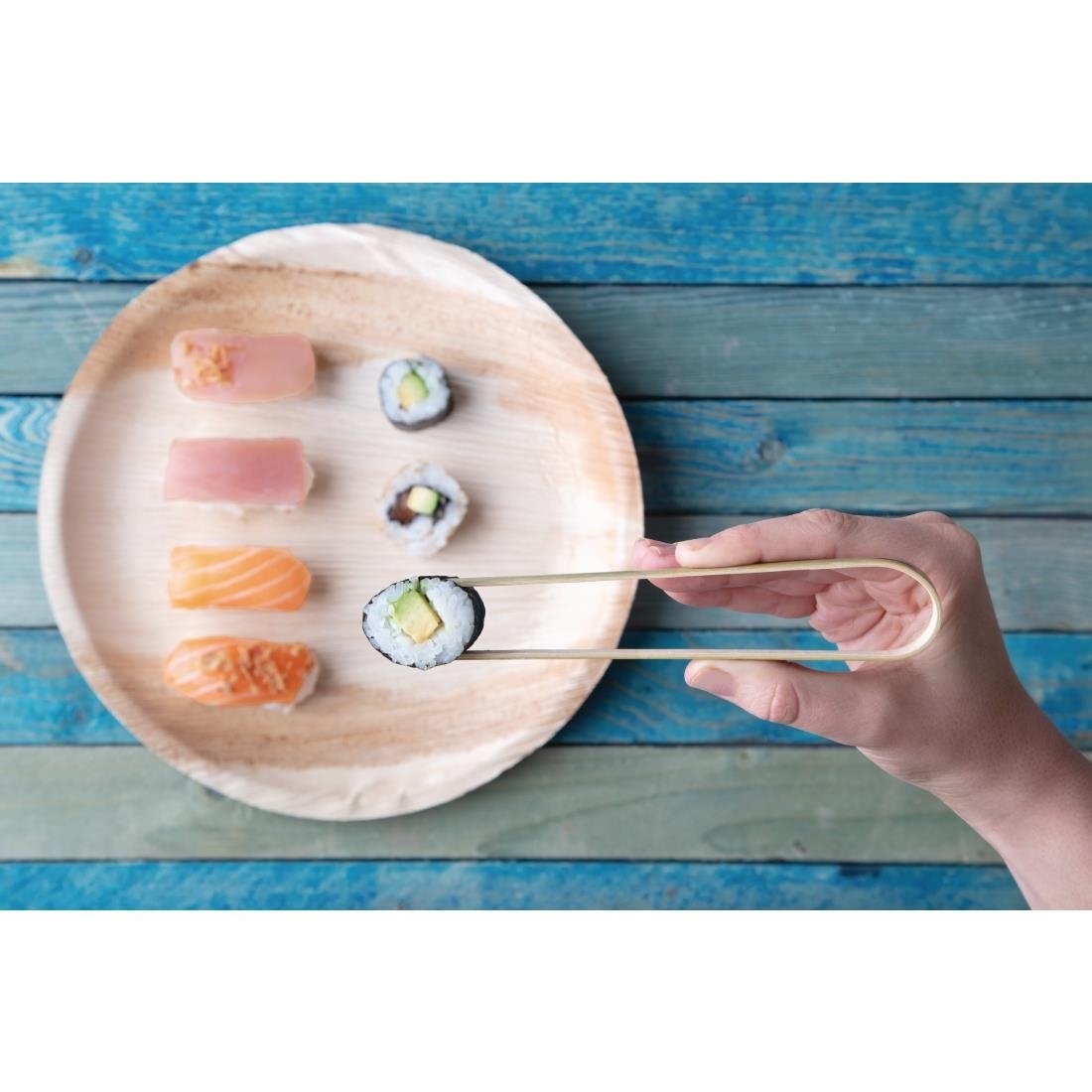 Fiesta Compostable Mini Bamboo Tongs (50 Pack) (Pack of 50) • PAS-DK391