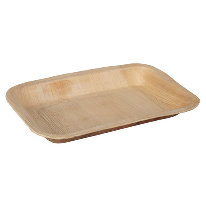 Fiesta Compostable Deep Palm Leaf Plates Rectangular 250mm (100 Pack) (160(W) x 250(D)mm | Pack Quantity: 100) • PAS-HT874