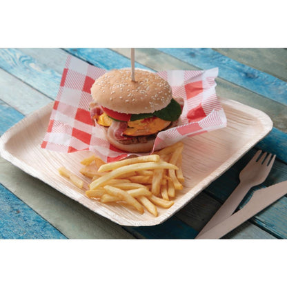 Fiesta Compostable Palm Leaf Plates Square 250mm (100 Pack) (250(W) x 250(D)mm | Pack Quantity: 100) • PAS-HT875