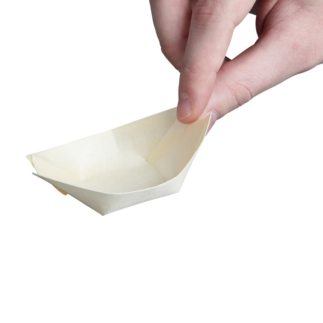 Fiesta Compostable Wooden Sushi Boats Small 80mm (100 Pack) • PAS-DK383