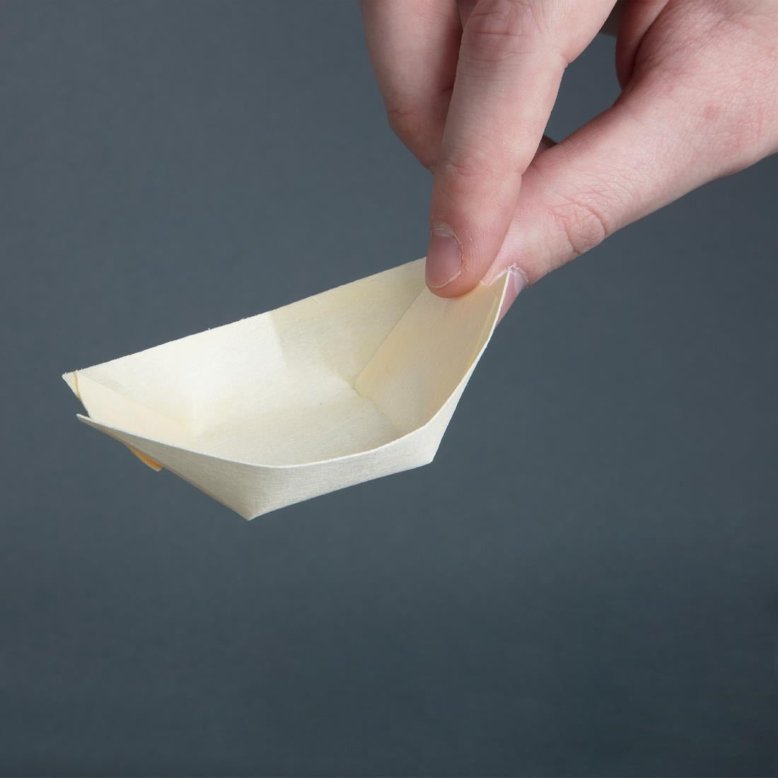 Fiesta Compostable Wooden Sushi Boats Small 80mm (100 Pack) • PAS-DK383