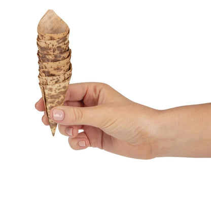 Fiesta Compostable Biodegradable Bamboo Cones 35mm (200 Pack) (80(H) x 35(Ø)mm. Pack Quantity: 200) • PAS-DK385