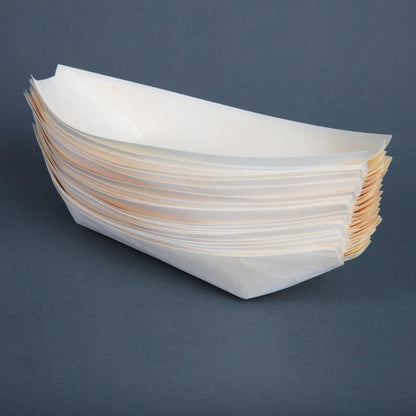 Fiesta Compostable Wooden Sushi Boats Large 250mm (100 Pack) (Pack of 100) • PAS-DK386