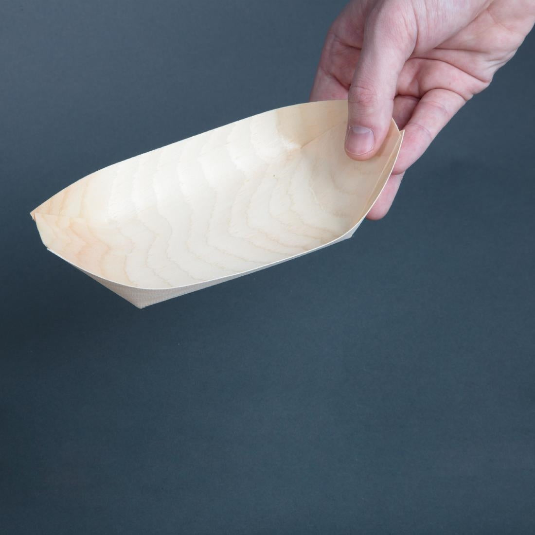 Fiesta Compostable Wooden Sushi Boats Medium 190mm (100 Pack) • PAS-DK387