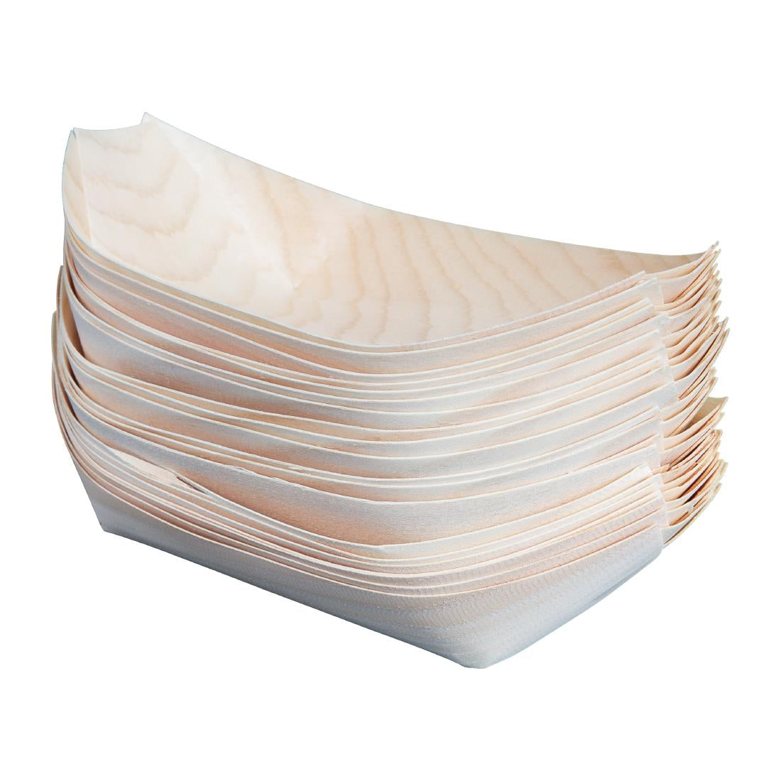 Fiesta Compostable Wooden Sushi Boats Medium 190mm (100 Pack) • PAS-DK387