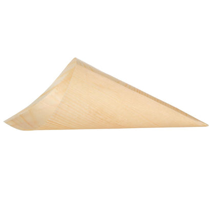 Fiesta Compostable Wooden Canape Cones 75mm (100 Pack) (170(H) x 75(W) x 75(D)mm. Pack Quantity: 100) • PAS-DK389