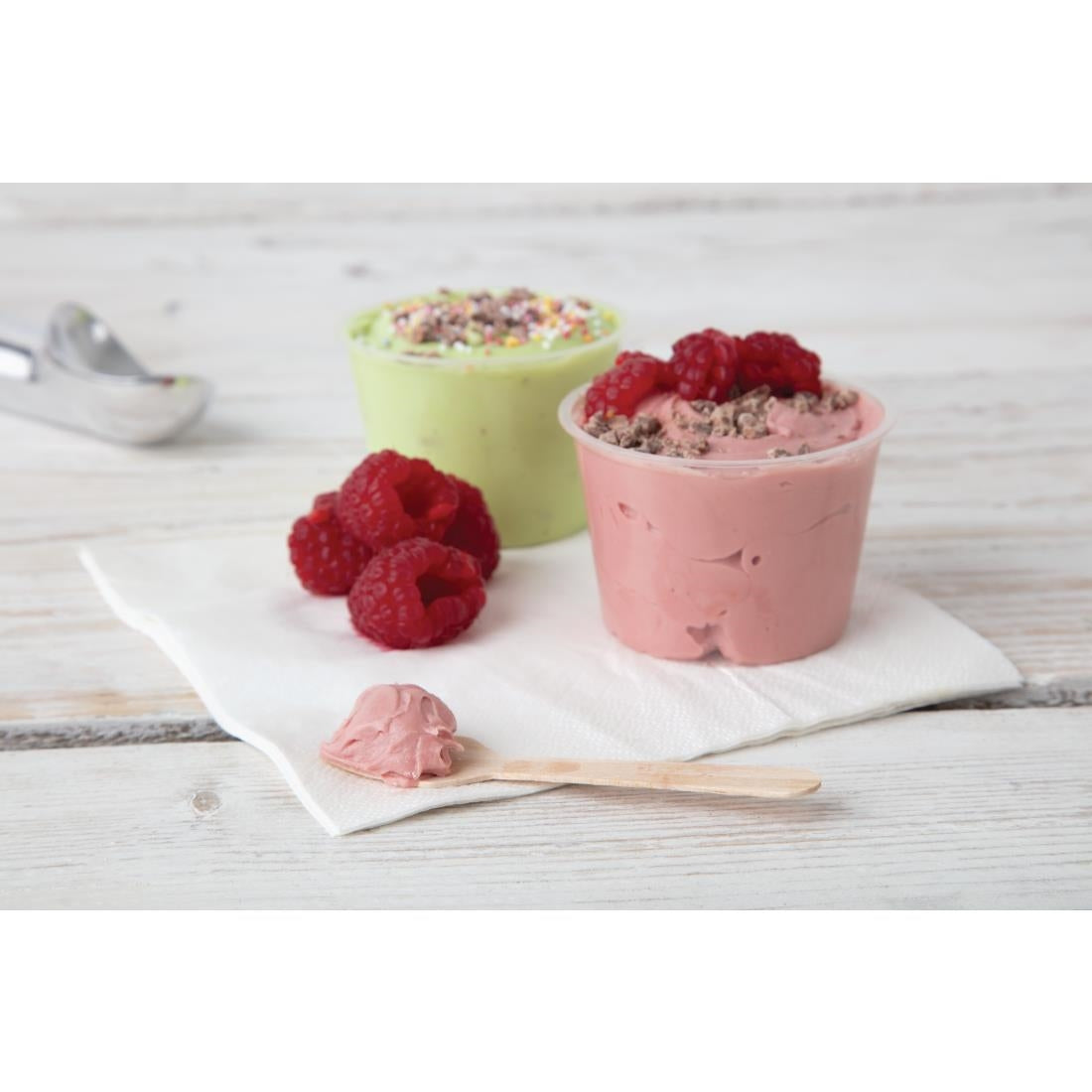 Fiesta Compostable Wooden Ice Cream Spoons (100 Pack) • PAS-DK399