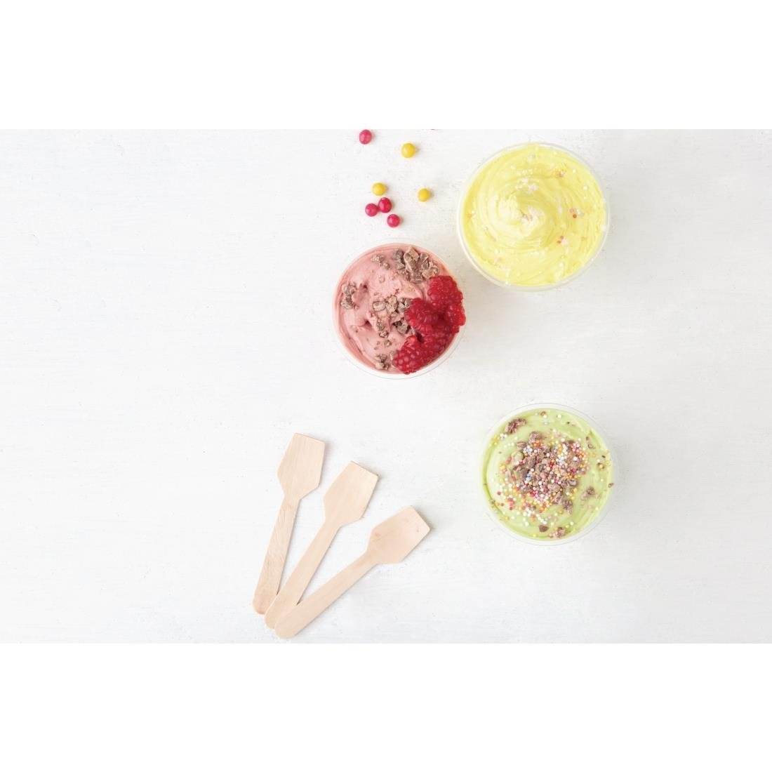 Fiesta Compostable Wooden Ice Cream Spoons (Pack of 100) • PAS-DK399