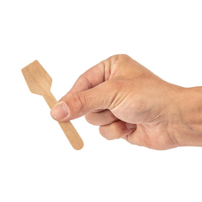 Fiesta Compostable Wooden Ice Cream Spoons (100 Pack) • PAS-DK399