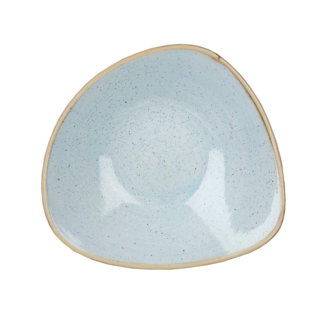 Churchill Stonecast Triangle Bowl Duck Egg Blue 185mm (12 Pack) • PAS-DK508