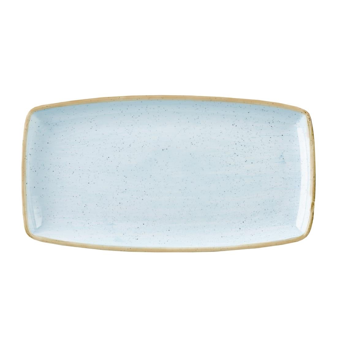 Churchill Stonecast Oblong Plate Duck Egg Blue 350mm (6 Pack) • PAS-DK509