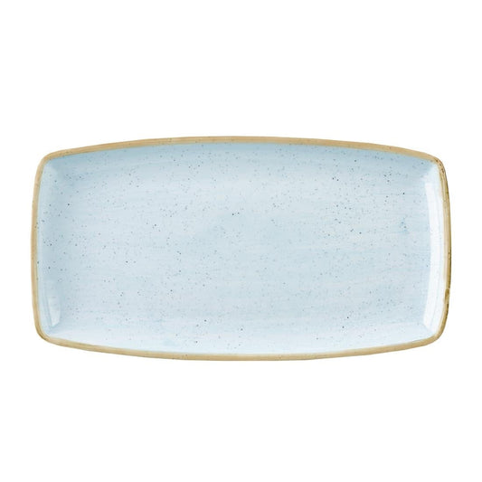 Churchill Stonecast Oblong Plate Duck Egg Blue 350mm (6 Pack) • PAS-DK509
