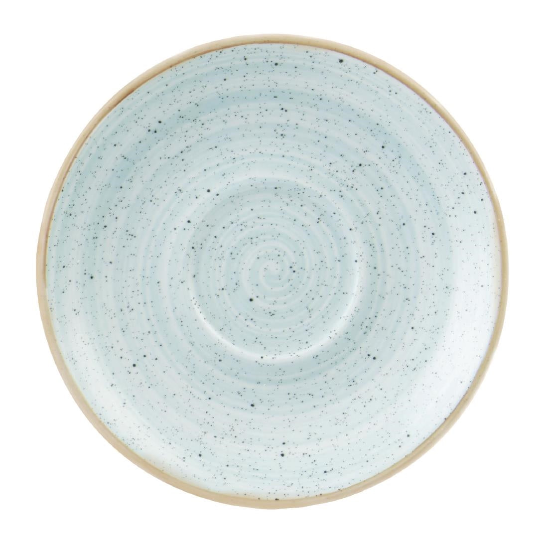Churchill Stonecast Round Cappuccino Saucers Duck Egg Blue 185mm (12 Pack) • PAS-DK515
