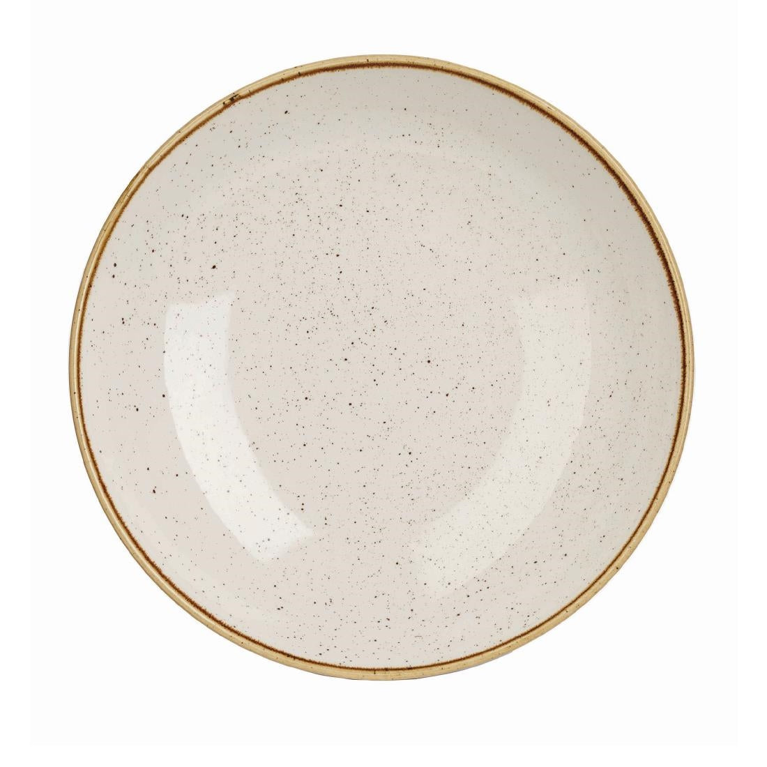 Churchill Stonecast Round Coupe Bowl Barley White 315mm • PAS-DK521