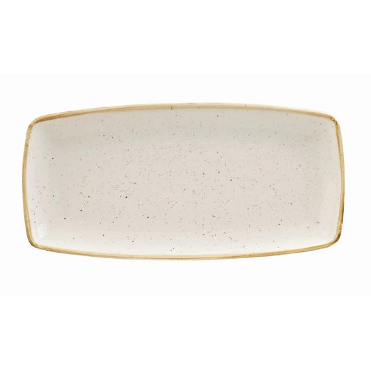 Churchill Stonecast Rectangular Plate Barley White 295 x 150mm • PAS-DK528