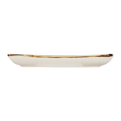 Churchill Stonecast Deep Square Plate Barley White 268mm • PAS-DK529