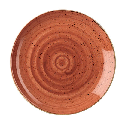 Churchill Stonecast Round Coupe Plate Spiced Orange 260mm (12 Pack) • PAS-DK536