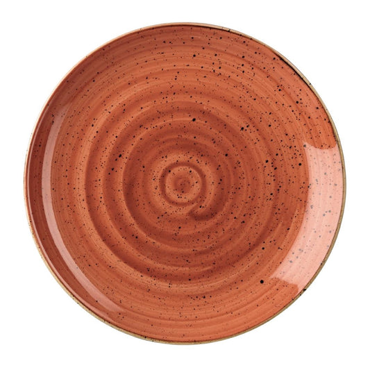 Churchill Stonecast Round Coupe Plate Spiced Orange 200mm (12 Pack) • PAS-DK537