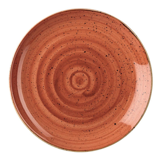 Churchill Stonecast Round Coupe Plate Spiced Orange 165mm (12 Pack) • PAS-DK538