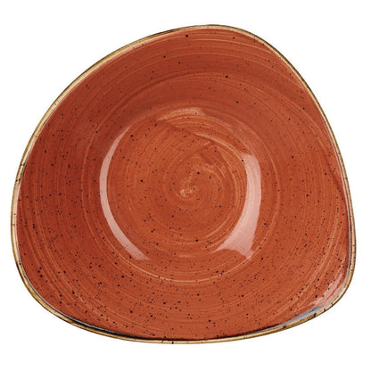 Churchill Stonecast Triangle Bowls Spiced Orange 235mm (12 Pack) • PAS-DK542