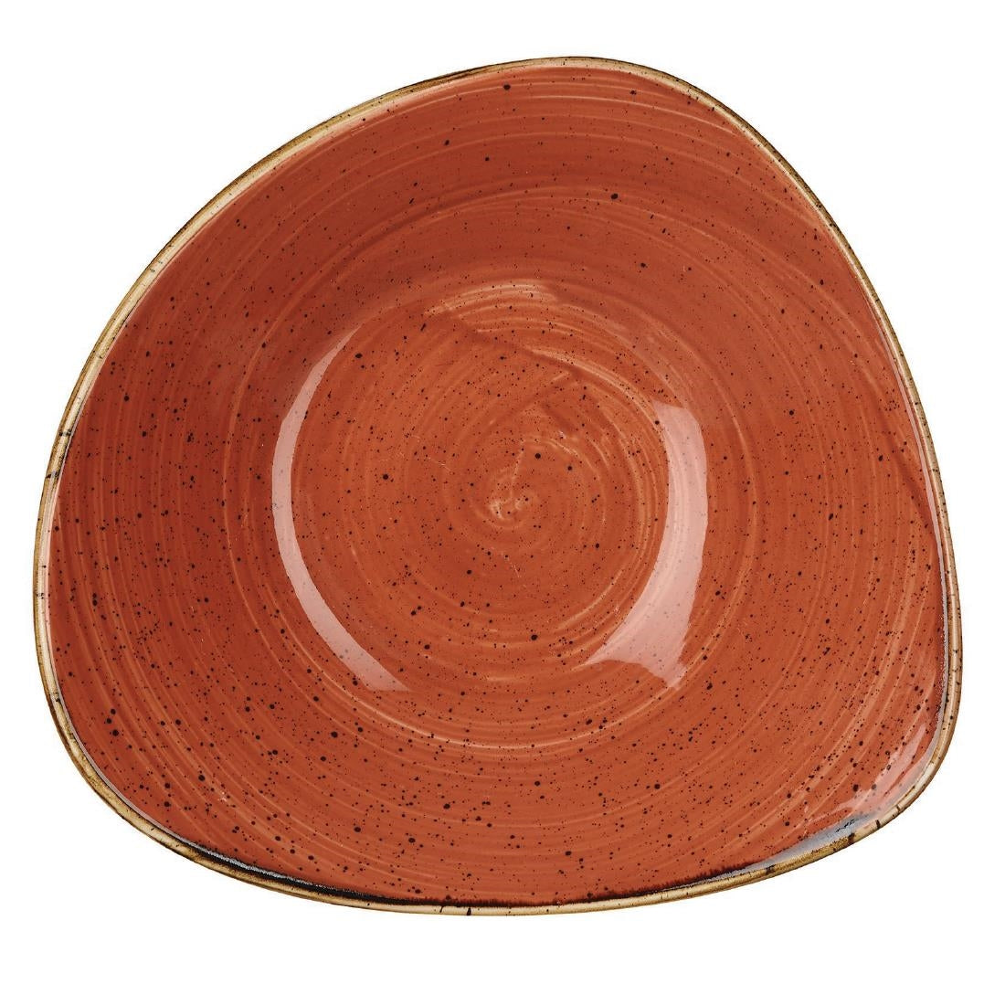 Churchill Stonecast Triangle Bowl Spiced Orange 185mm (12 Pack) • PAS-DK543