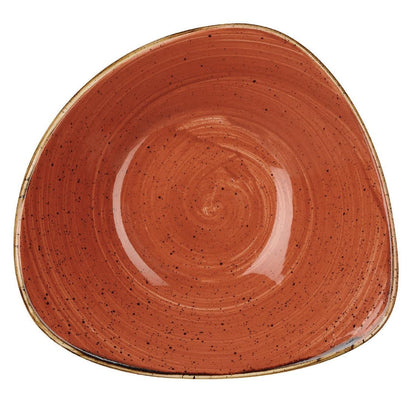 Churchill Stonecast Triangle Bowl Spiced Orange 185mm (12 Pack) • PAS-DK543