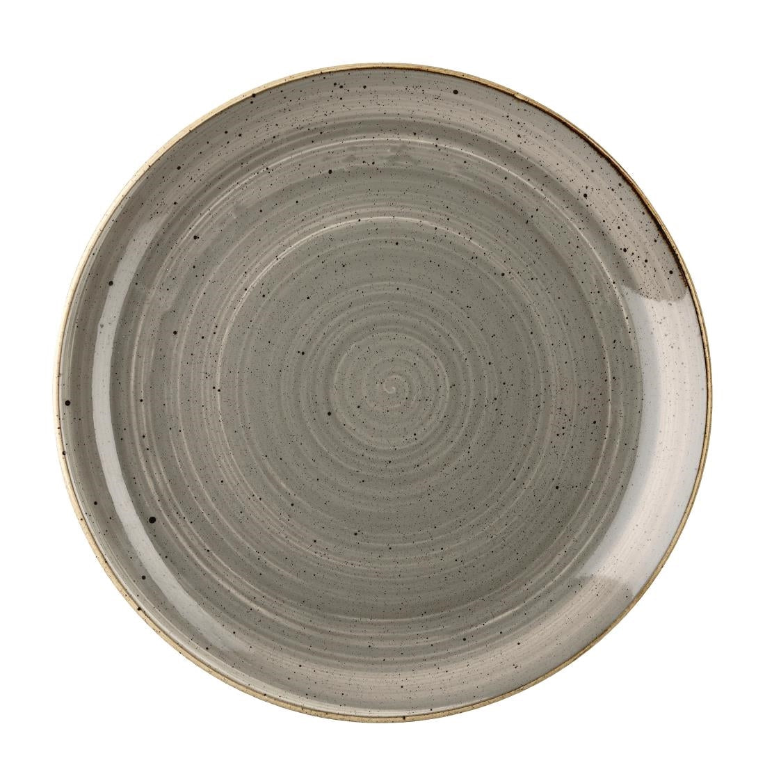 Churchill Stonecast Round Coupe Plate Peppercorn Grey 260mm • PAS-DK553