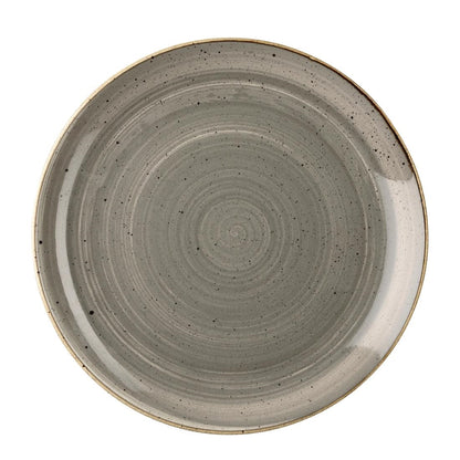 Churchill Stonecast Round Coupe Plate Peppercorn Grey 260mm • PAS-DK553