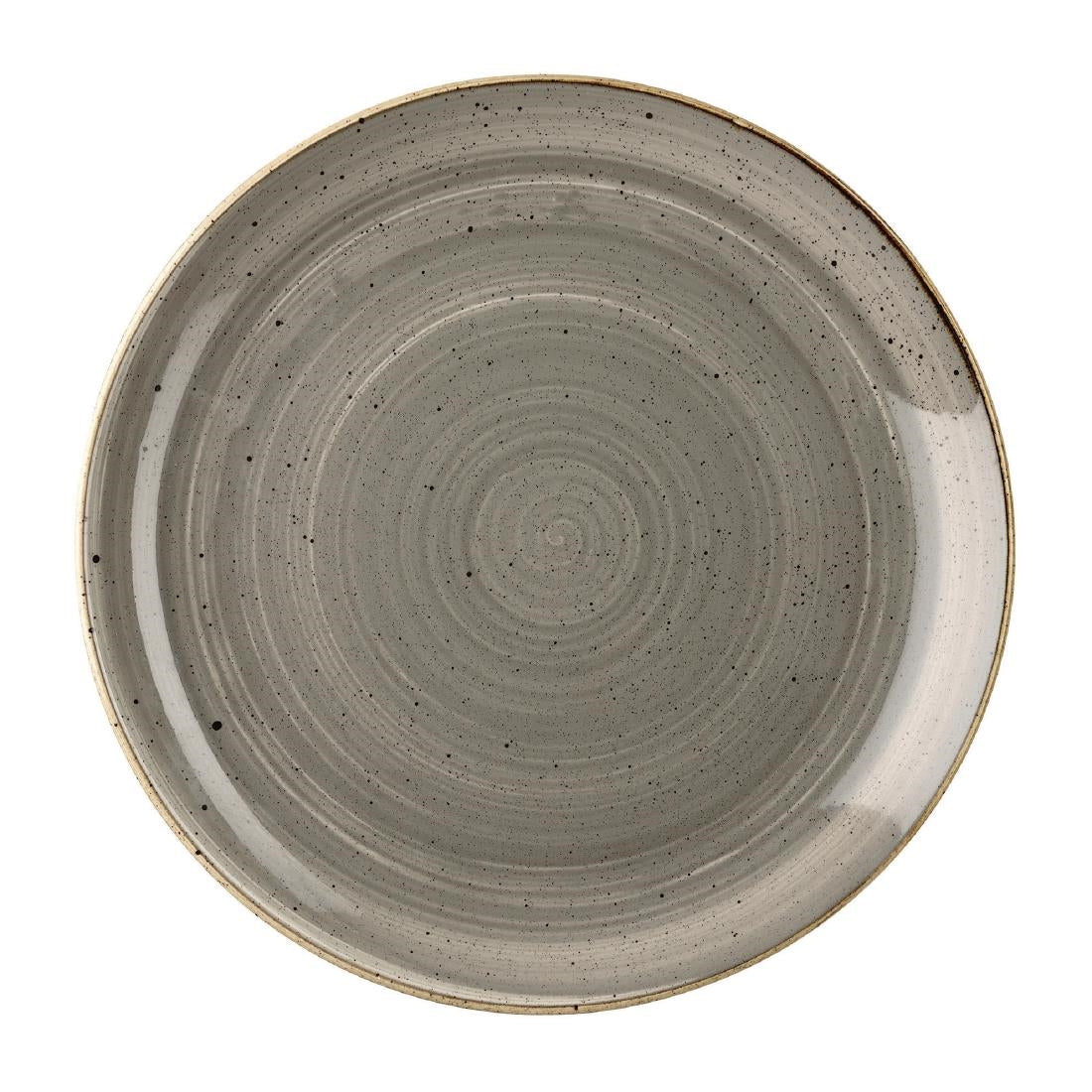 Churchill Stonecast Round Coupe Plate Peppercorn Grey 165mm • PAS-DK555