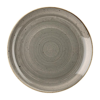 Churchill Stonecast Round Coupe Plate Peppercorn Grey 165mm • PAS-DK555