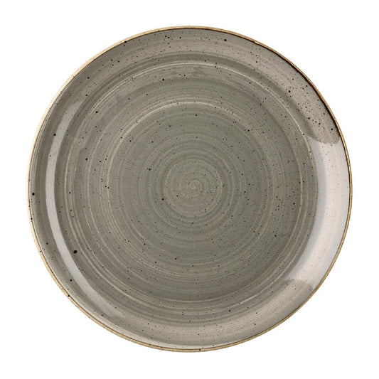 Churchill Stonecast Round Coupe Plate Peppercorn Grey 165mm • PAS-DK555