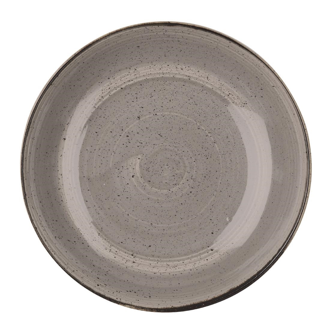 Churchill Stonecast Round Coupe Bowl Peppercorn Grey 310mm • PAS-DK556