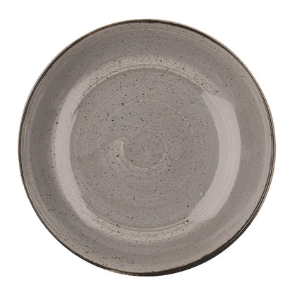 Churchill Stonecast Round Coupe Bowl Peppercorn Grey 310mm • PAS-DK556