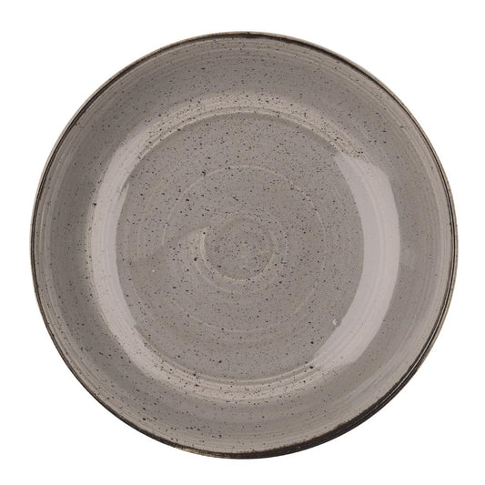 Churchill Stonecast Round Coupe Bowl Peppercorn Grey 310mm • PAS-DK556