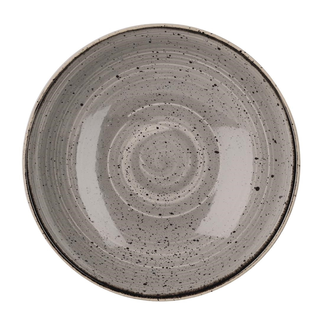 Churchill Stonecast Round Coupe Bowl Peppercorn Grey 200mm • PAS-DK557