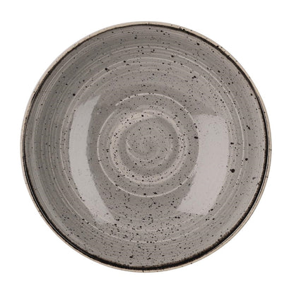 Churchill Stonecast Round Coupe Bowl Peppercorn Grey 200mm • PAS-DK557