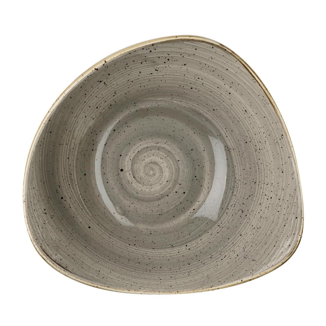 Churchill Stonecast Triangle Bowls Peppercorn Grey 235mm (12 Pack) • PAS-DK559