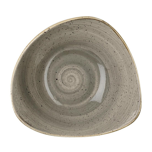Churchill Stonecast Triangle Bowls Peppercorn Grey 235mm (12 Pack) • PAS-DK559