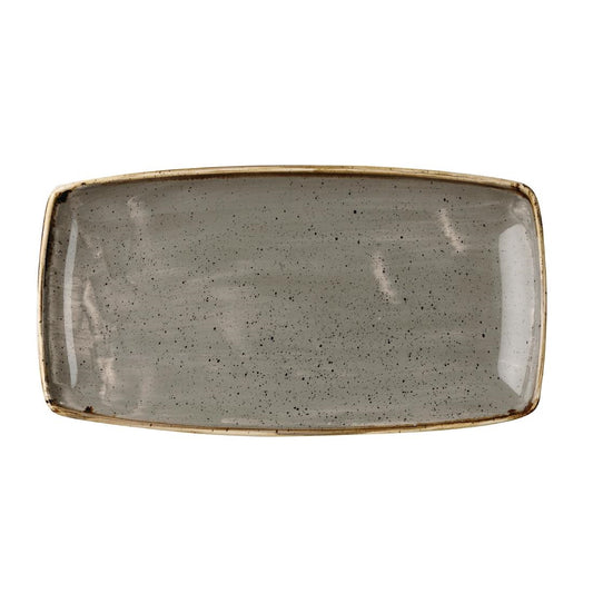 Churchill Stonecast Rectangular Plate Peppercorn Grey 350 x 185mm • PAS-DK561