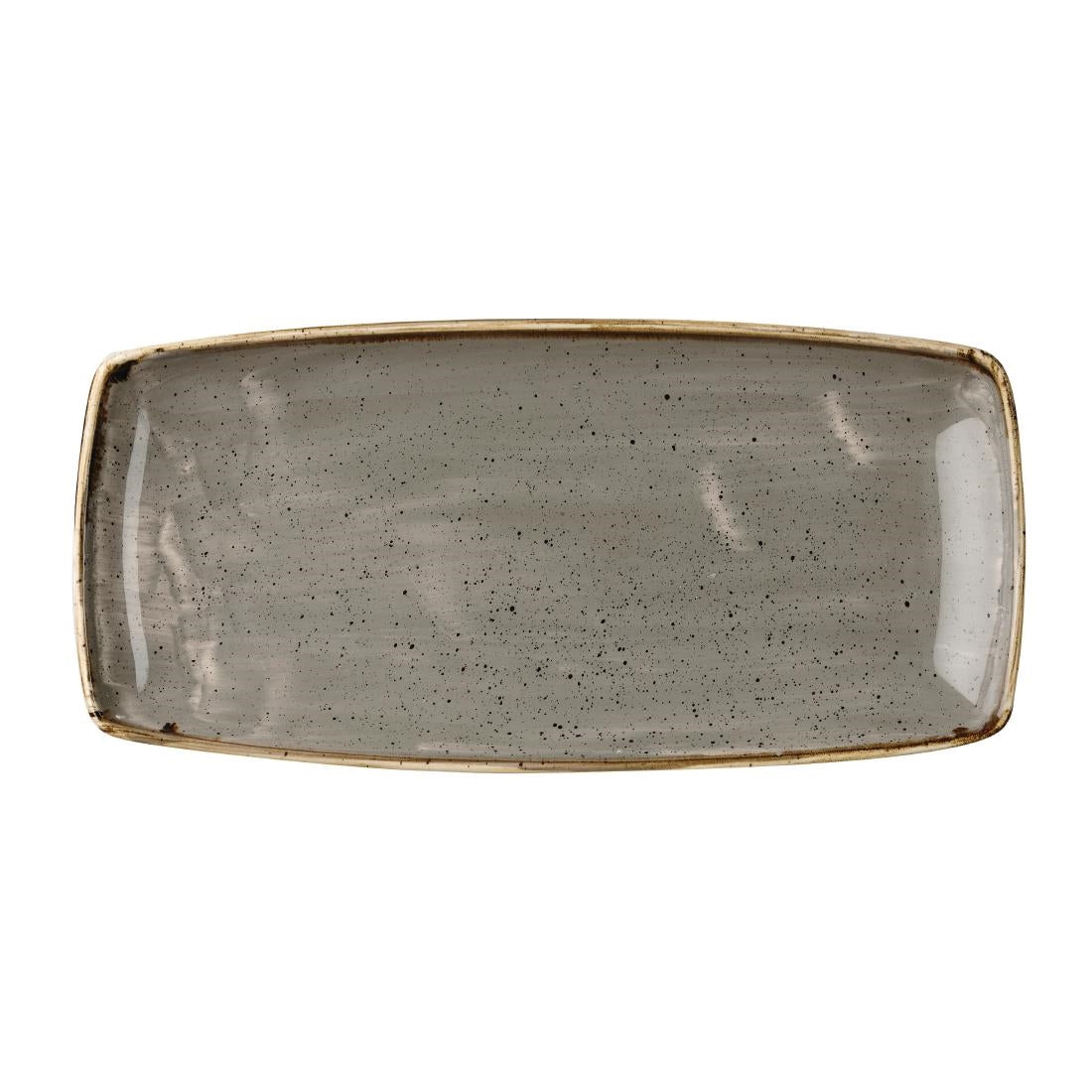 Churchill Stonecast Rectangular Plate Peppercorn Grey 295 x 150mm • PAS-DK562