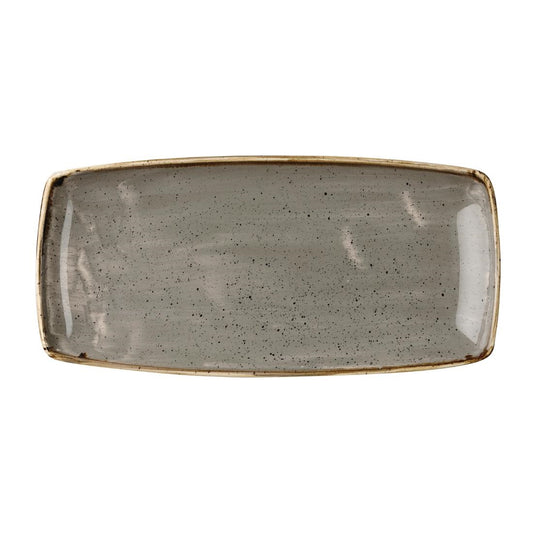 Churchill Stonecast Rectangular Plate Peppercorn Grey 295 x 150mm • PAS-DK562