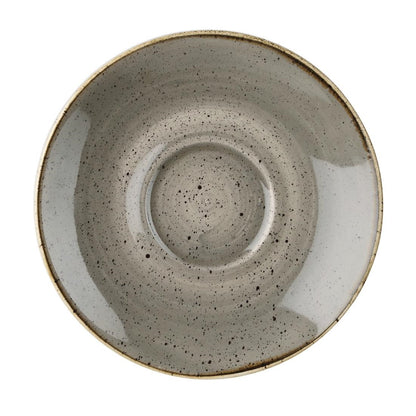 Churchill Stonecast Round Cappuccino Saucers Peppercorn Grey 185mm • PAS-DK567