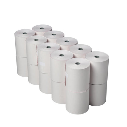 Olympia Non-Thermal 2ply White and Pink Till Roll 76x71mm (20 Pack) (1xWhite & 1xPink | Box Qty: 20) • PAS-DK595