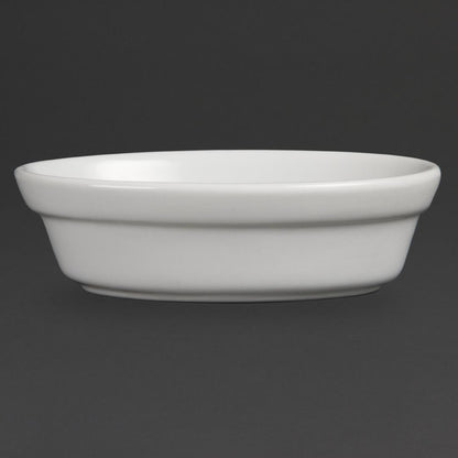 Olympia Whiteware Oval Pie Bowl - 44x145x104mm (6 Pack) • PAS-DK806