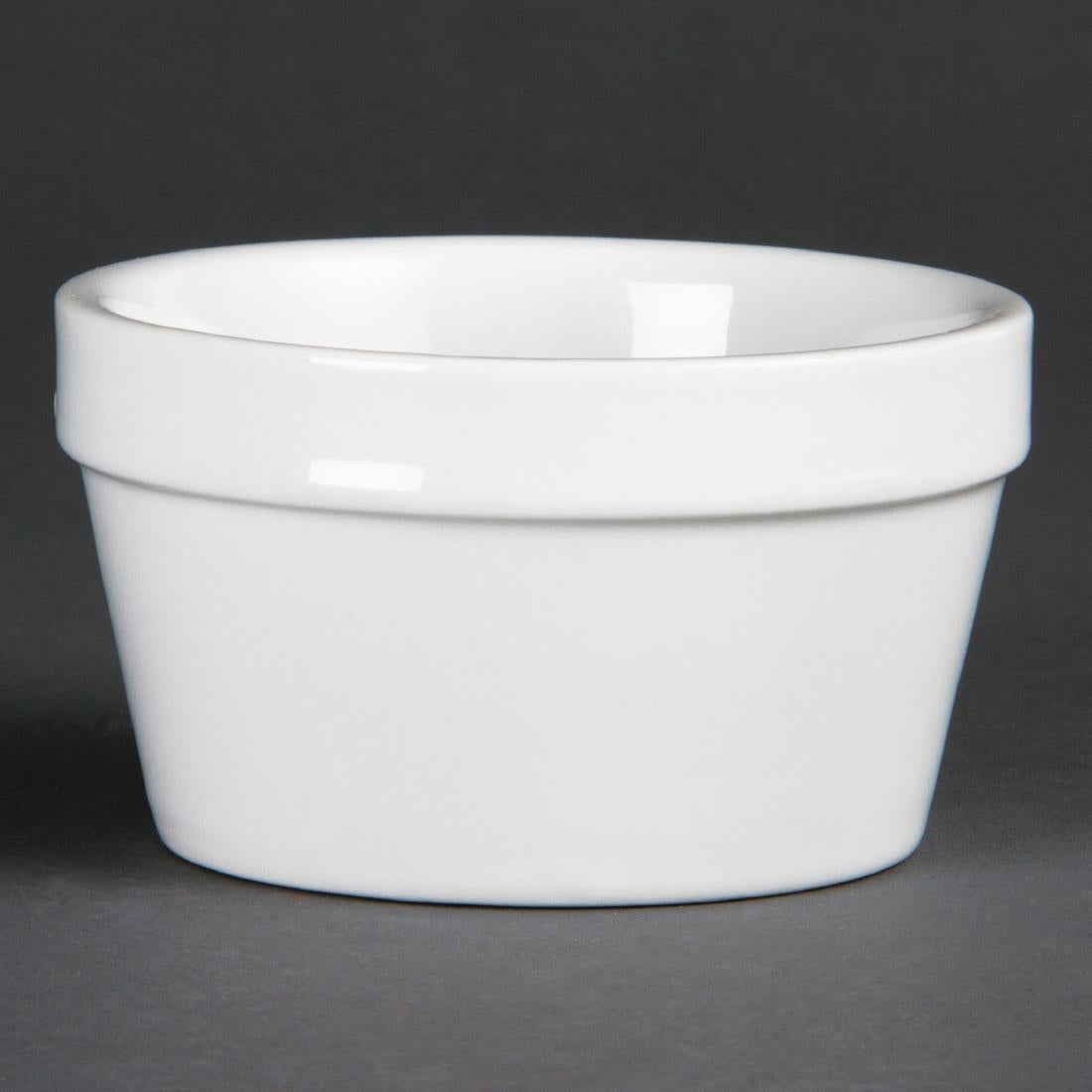 Olympia Whiteware Ramekin White - 95mm (6 Pack) (95mm/ 3 3/4". White. Pack quantity: 6.) • PAS-DK829